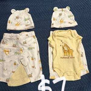 Yellow and White Baby Outfit Set